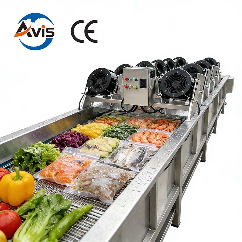 Fully Automatic Fruit And Vegetable Food Processing Drying Line With Tiltable Air Drying Machine