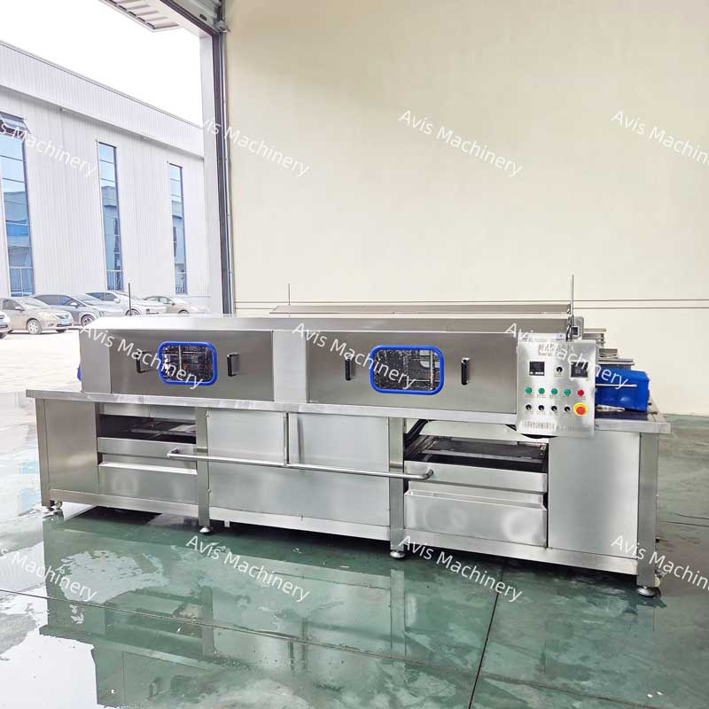 Tunnel-Type Plastic Pallet Fruit And Vegetable Basket Turnover Box Washing Machine Fully Automatic Basket Washing Machine