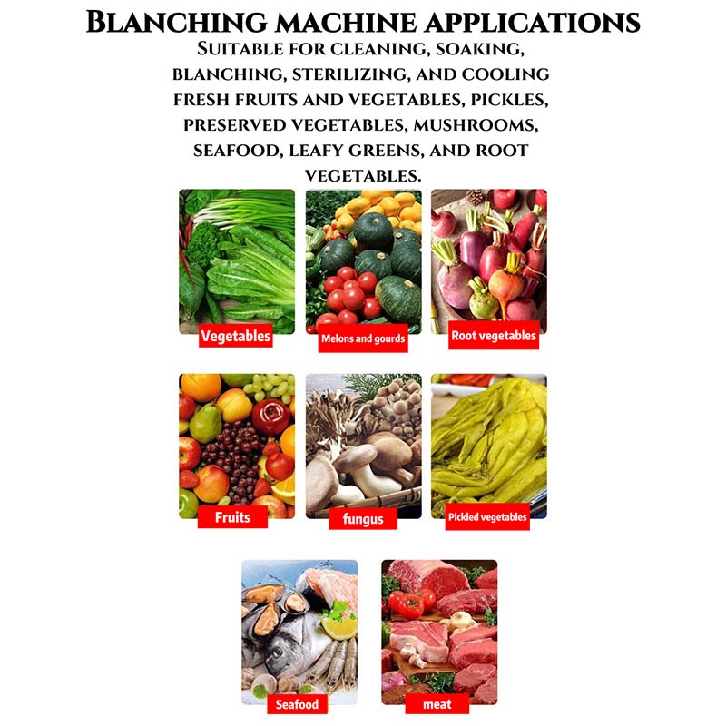 Vegetable Low-temperature Blanching Machine Potato and Onion Blanching Machine