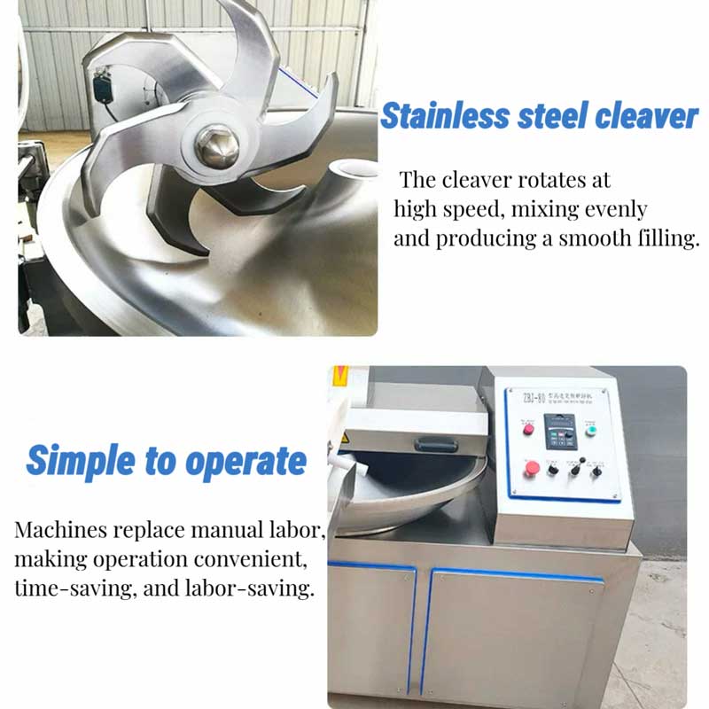 Fruit Vegetable And Seafood Bowl Cutting Machine Industrial Mixing And Chopping Machine