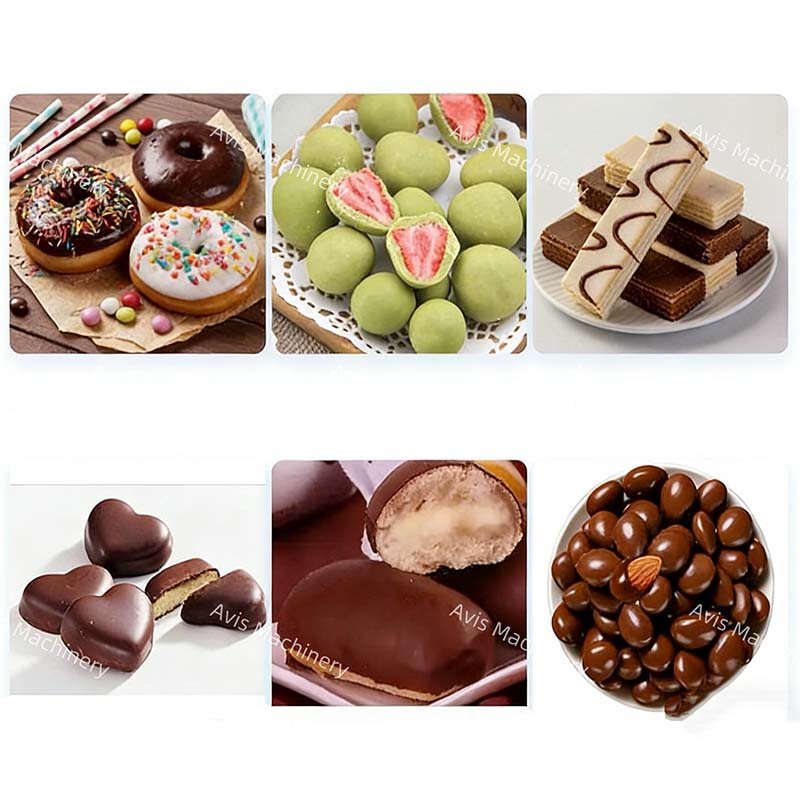 Chocolate Donut Coating Machine Nut And Cookie Coating Machine