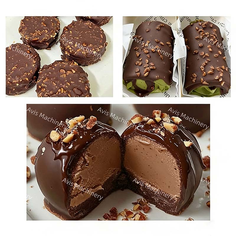 Chocolate Donut Coating Machine Nut And Cookie Coating Machine