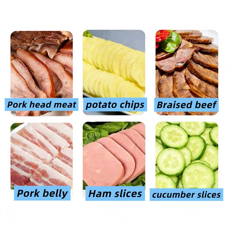 Bacon Ham And Cheese Slicing Machine Cooked Meat Slicing Machine Sausage Potato And Cucumber Slicing Machine