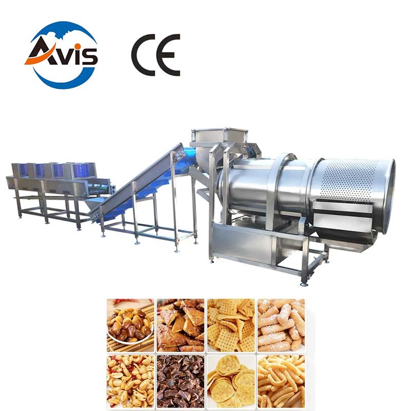 French Fries and Chips Roller Seasoning Machine Puffed Snack Fried Seasoning Production Line