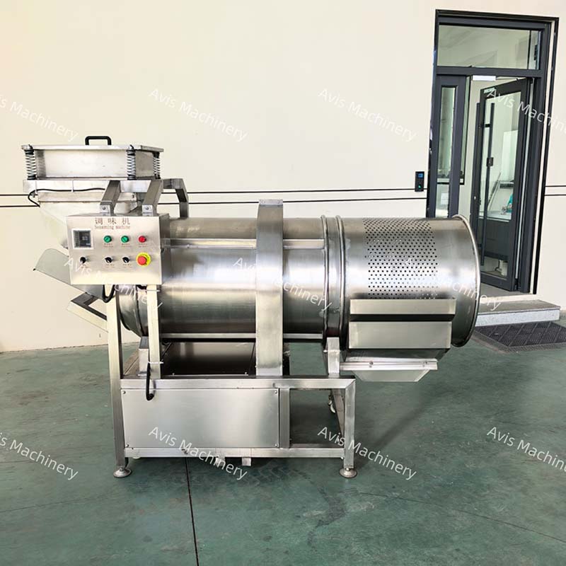 French Fries and Chips Roller Seasoning Machine Puffed Snack Fried Seasoning Production Line