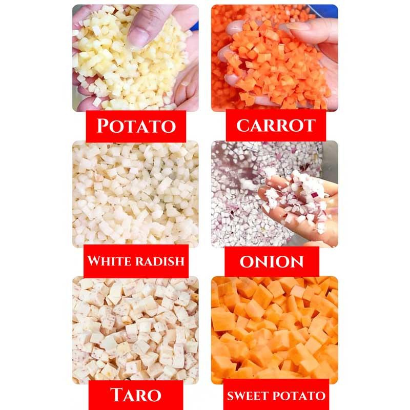 Commercial Automatic Centrifugal Dicing And Cutting Machine For Fruits And Vegetables