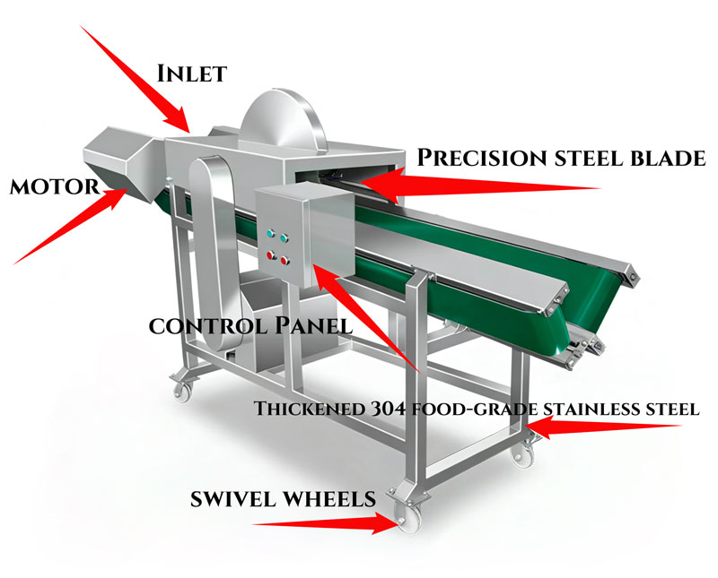 Fruit and Vegetable Half Cutting Machine Cabbage Half Splitting Cutter Chili Splitter Tomato Potato Lemon Halving Machine