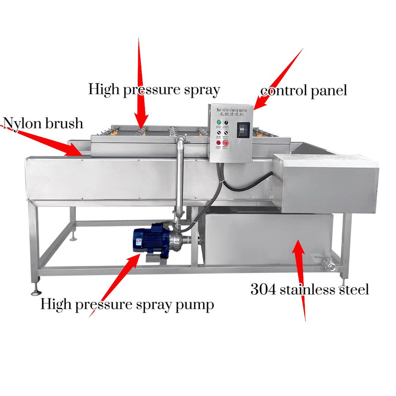 Parallel Roller Cleaning Machine For Potatoes Cassava Citrus Cherry Tomatoes Peppers Roots Fruits And Vegetables