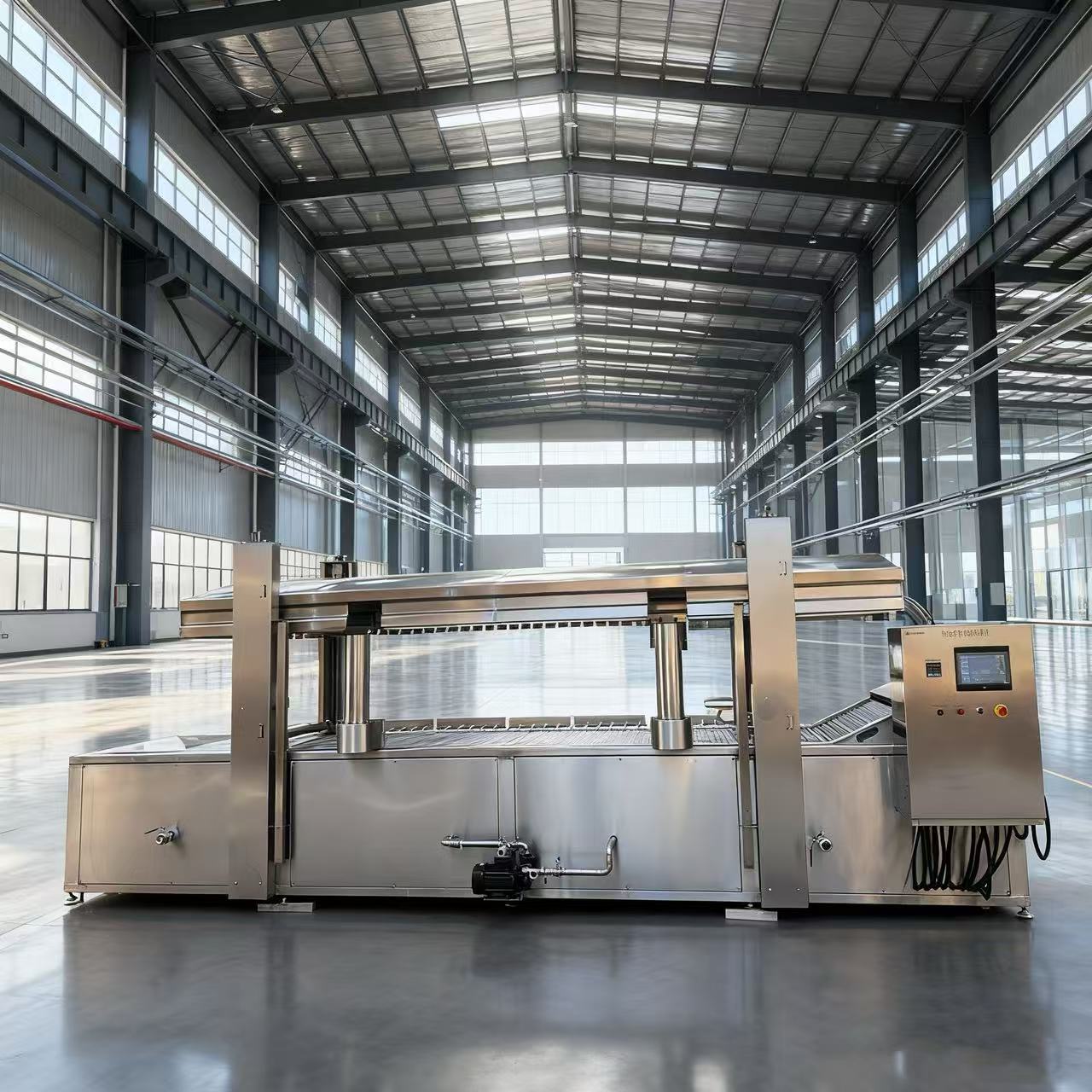 Sus 304 Fully Automatic Commercial Vacuum Banana Chip Frying Machine 