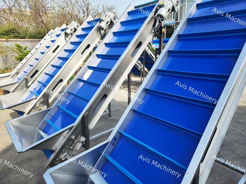 French Fry Potato Chip Production Line Machine Chicken Feet Processing Production Line Machine Food Lifting Conveyor Machine