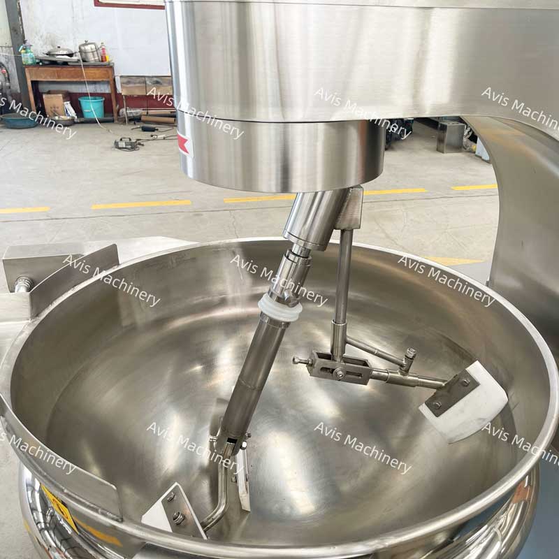 Industrial Steam Jacketed Cooking Pot Electric Electromagnetic And Gas-Fired Mixing Jacketed Kettle For Nuts Jams Soups Vegetables And Meats