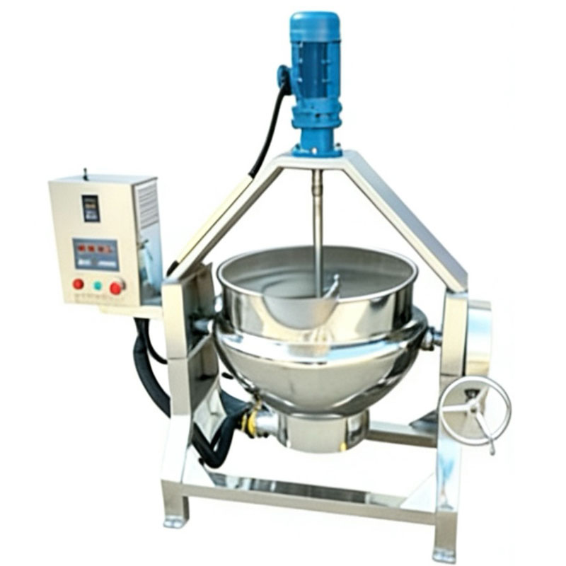 Industrial Steam Jacketed Cooking Pot Electric Electromagnetic And Gas-Fired Mixing Jacketed Kettle For Nuts Jams Soups Vegetables And Meats