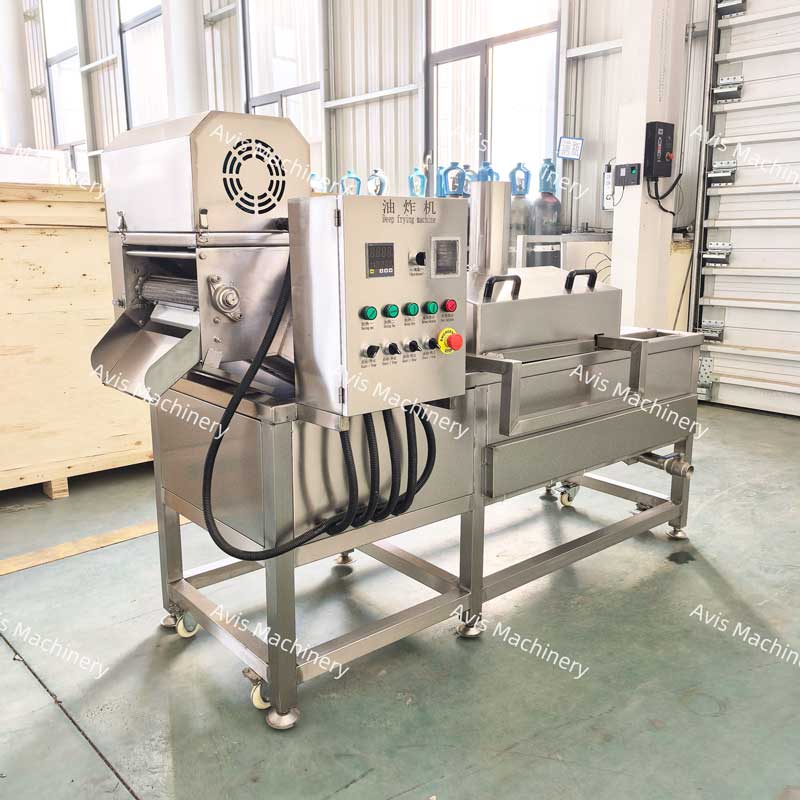 Chin Chin Dough Cutting Frying Production Line Chinchin Cutter Chin Chin Making Frying Machine