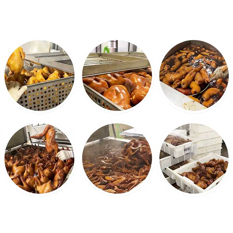 Gas-Fired Square Steamer Cooker For Braised Duck Necks And Wings Pork Trotters Beef Chicken Legs And Chicken Wings