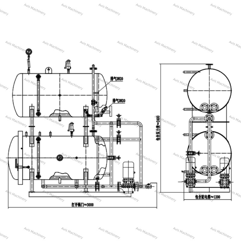 High Temperature Sterilizer For Canned Food High-Pressure Sterilization Pot Tuna Sterilization Machine