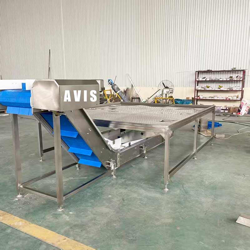 Potato Cassava Cleaning Machine And Stainless Steel Food Sorting Platform