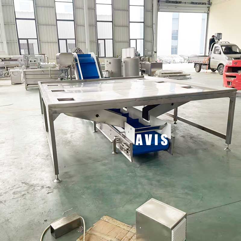 Potato Cassava Cleaning Machine And Stainless Steel Food Sorting Platform