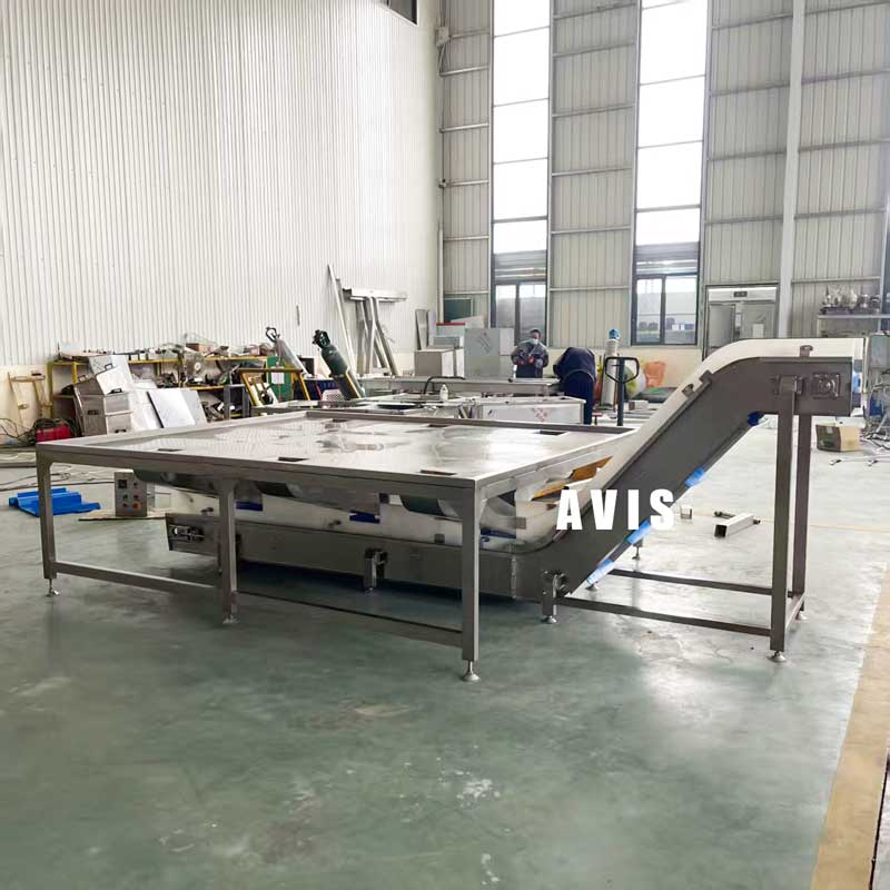 Potato Cassava Cleaning Machine And Stainless Steel Food Sorting Platform