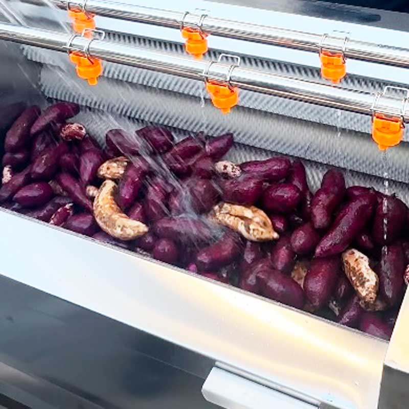 Potato Peeling Machine, Potato Brush Washer