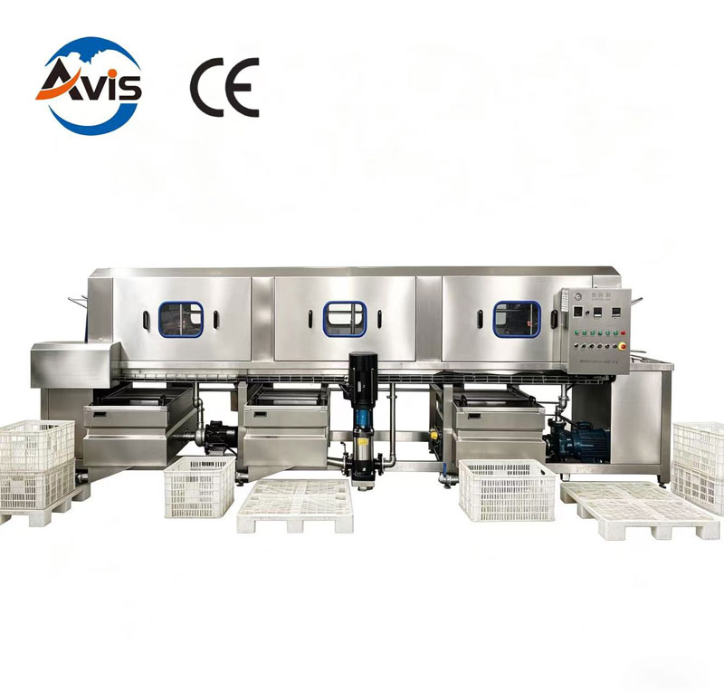 Fully Automatic Crate Washing Machine, Tunnel Type Crate Washing Machine