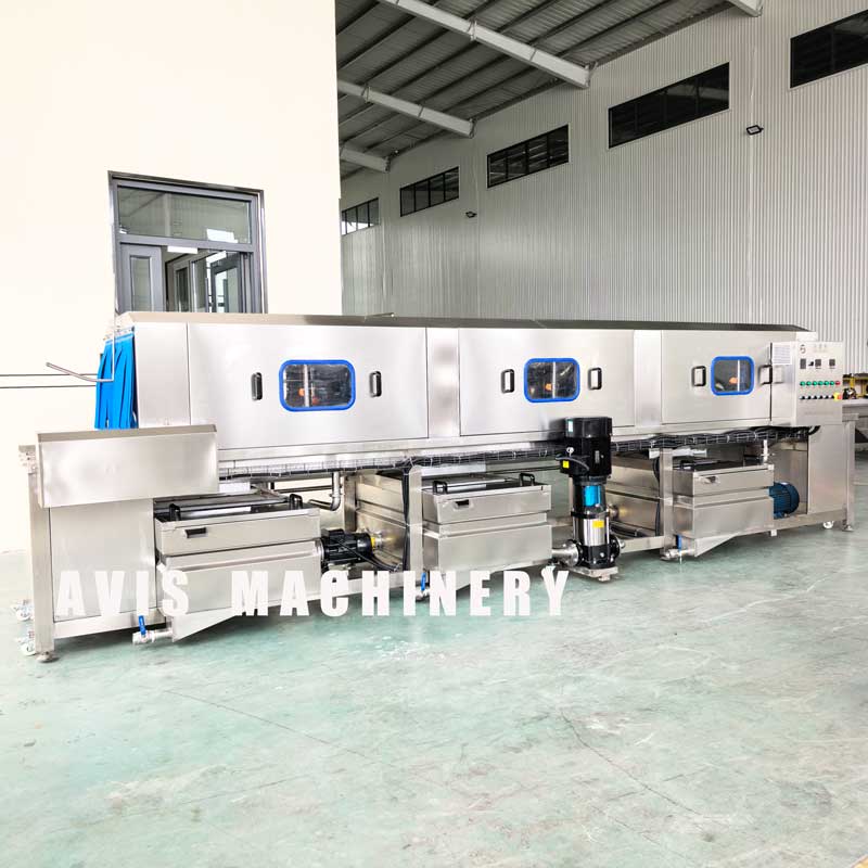 Fully Automatic Crate Washing Machine, Tunnel Type Crate Washing Machine
