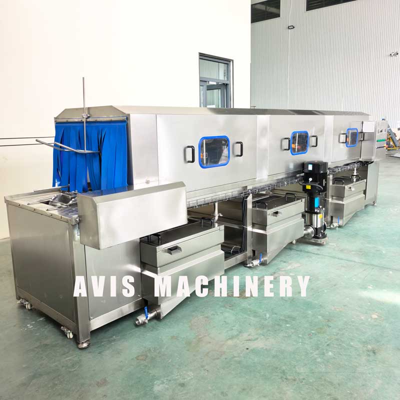 Fully Automatic Crate Washing Machine, Tunnel Type Crate Washing Machine