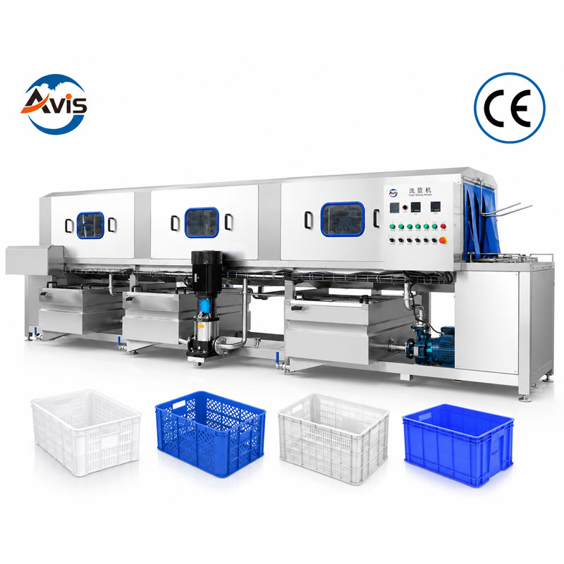 Crate Washing Machine | Industrial Plastic Basket Washing Machine Manufacturer