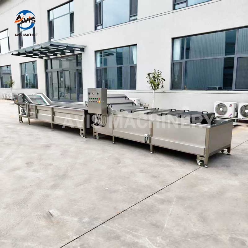 Water Bath Cooking Steamer Blanching & Cooling Production Line For Vegetables,Meat & Seafood Processing