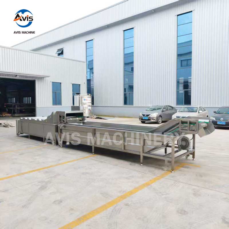 Water Bath Cooking Steamer Blanching & Cooling Production Line For Vegetables,Meat & Seafood Processing