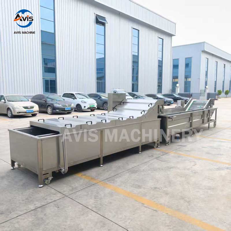 Water Bath Cooking Steamer Blanching & Cooling Production Line For Vegetables,Meat & Seafood Processing