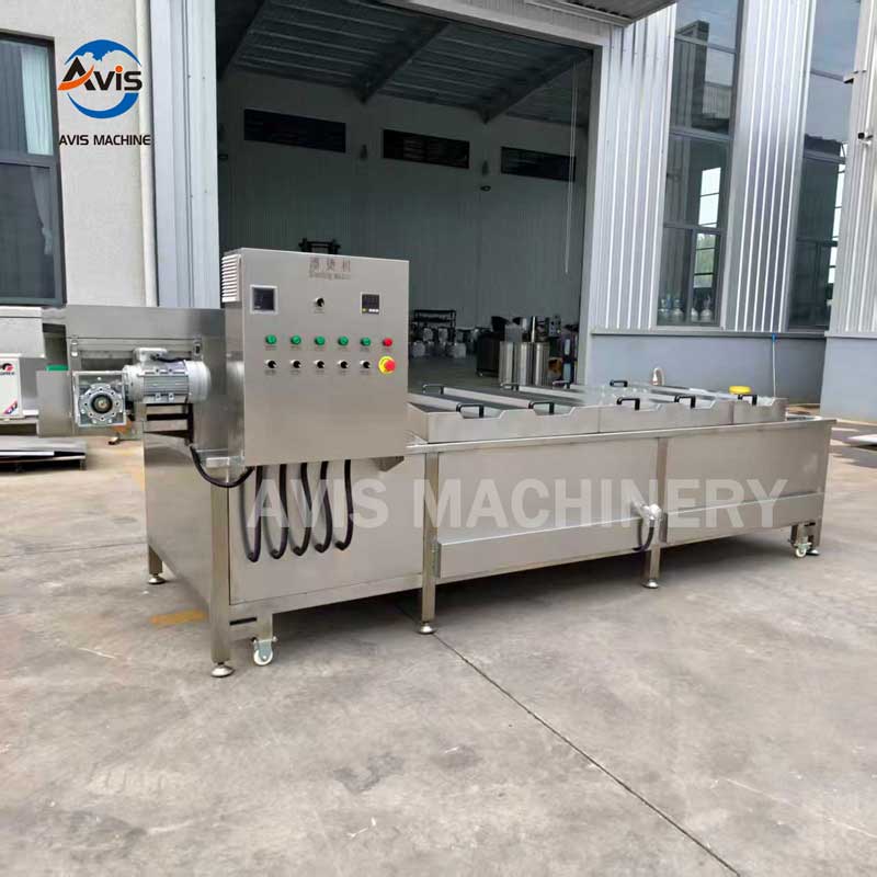 Water Bath Cooking Steamer Blanching & Cooling Production Line For Vegetables,Meat & Seafood Processing