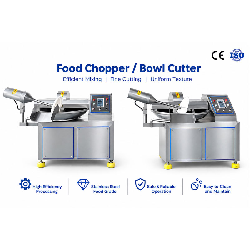 SUS304 Meat and Vegetable Bowl Cutter,Sausage Meat and Meatball Processing Chopper Mixer