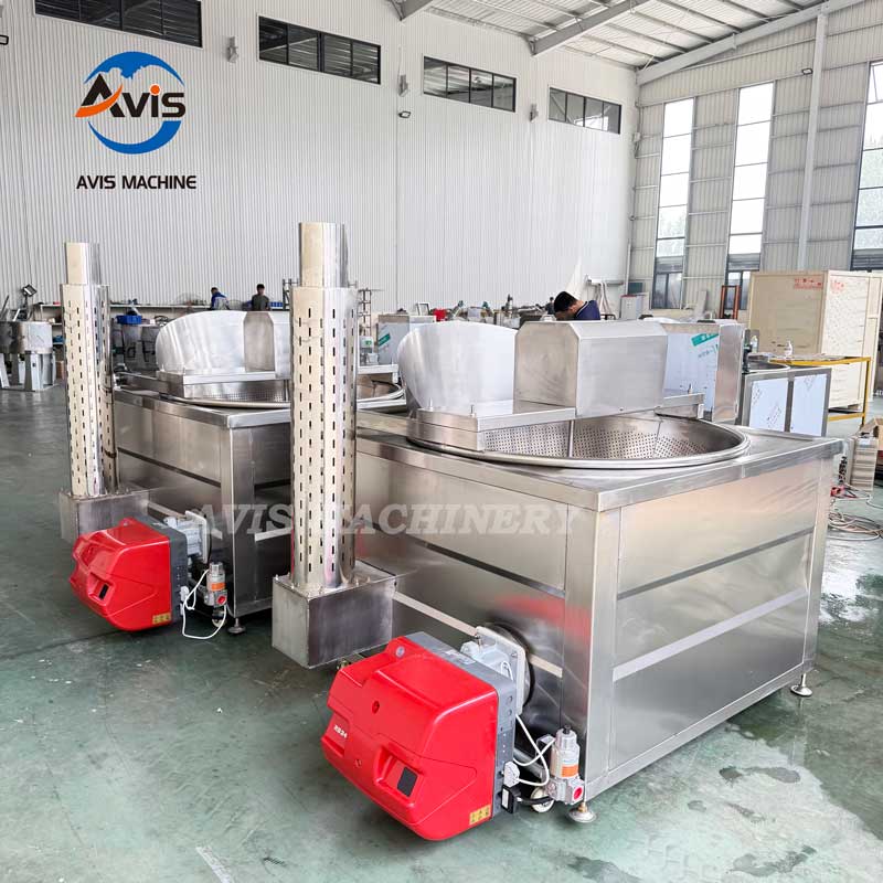 Food processing frying machine