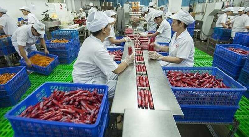 Frozen vegetable processing line